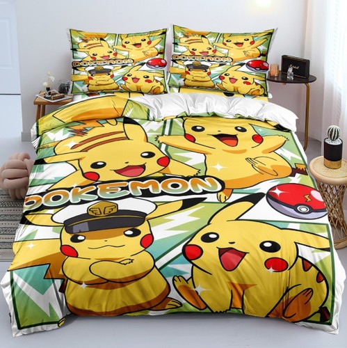 Pokemon pikaqhu quilt duvet - 3d,