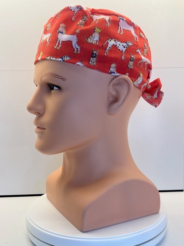 Coral dogs unisex tie back - coral,