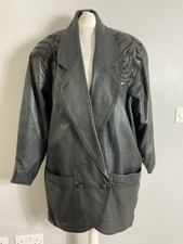 VTG 80s leather jacket black