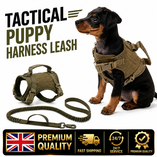 Tactical dog harness leash - harness,