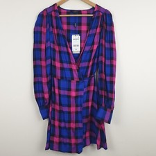 Next Plaid Wrap Dress Women's