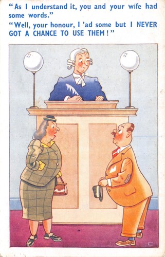 Old comic postcard - comic,