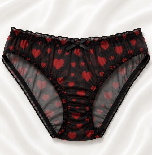 Woman black sheer - black, heart