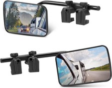 SUPAREE Car Caravan Towing Mirrors Universal Clip-On Pair – Flat Glass, Adjustab