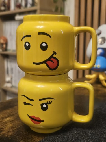 Lego head ceramic mug 255m - lego,
