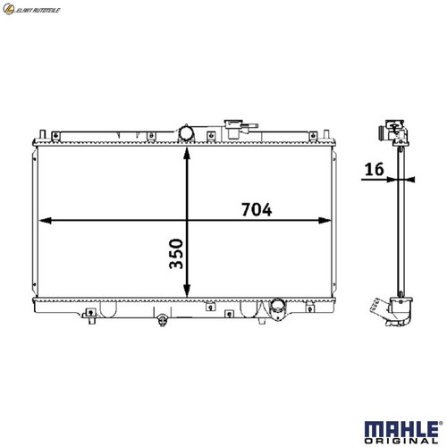 Radiator engine cooling - radiator, 202