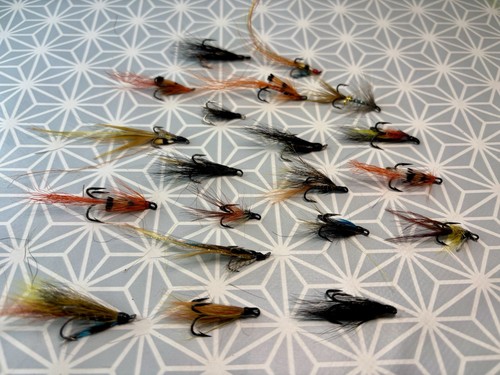 Vintage salmon flys - salmon,