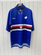 Genuine ASICS Sampdoria 1996 / 1997 Home Shirt Size Large