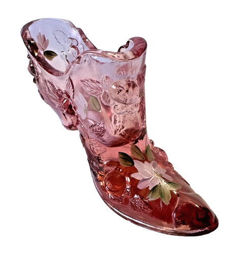 Vintage fenton glass slipper - vintage,