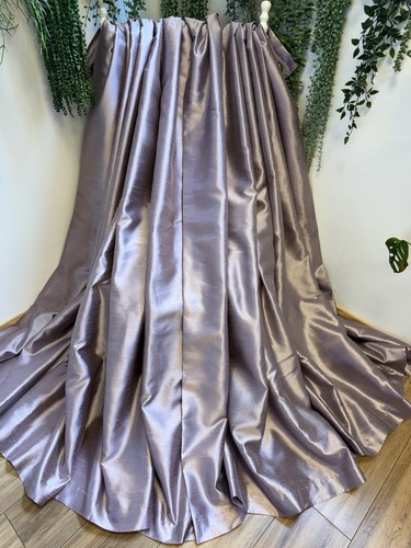 Purple mauve faux silk eyelet - purple,