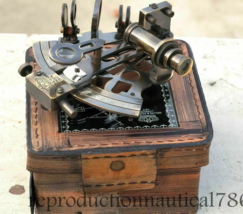Brass maritime sextant - brass,