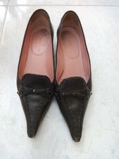 Miu Miu Brown Kitten Heel Shoes - 36 