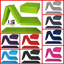 100% Cotton Fold Out ZBed Cube Sleepover Guest Mattress Futon Chairbed 10 colors