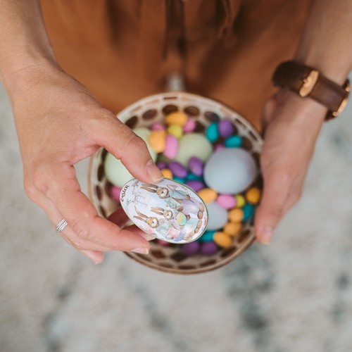 Colorful easter egg tinplate - easter,