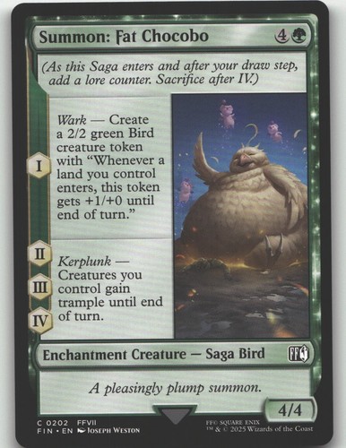 Summon fat chocobo - summon:,