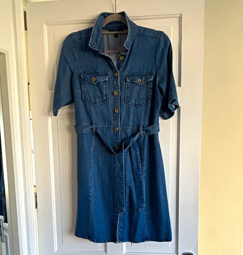 Next blue denim cotton belted - next,