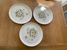 Kernewek Goonhavern Daisy dinner plates x 3