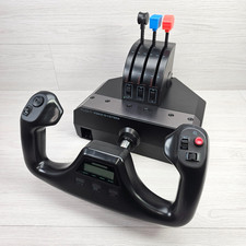 Logitech G Saitek Pro Flight Yoke System + Throttle Quadrant PC NO CLAMP