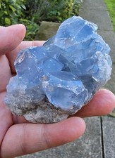 Blue Celestite Natural Raw Cluster 273g 8.5cm Long Pre Owned Excellent Condition
