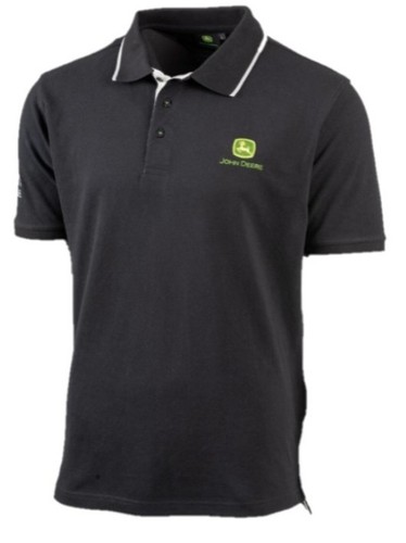 John deere black polo shirt - black,