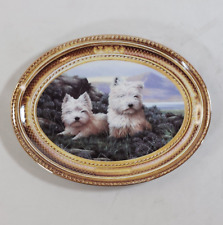 Franklin Mint Plate In The Heather Nigel Hemming West Highland Terrier Westie