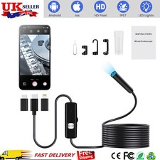 7.9mm USB Endoscope Borescope Inspection Tube 1080P HD Camera For Android Phone