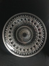 Large Vintage Cut Glass Round