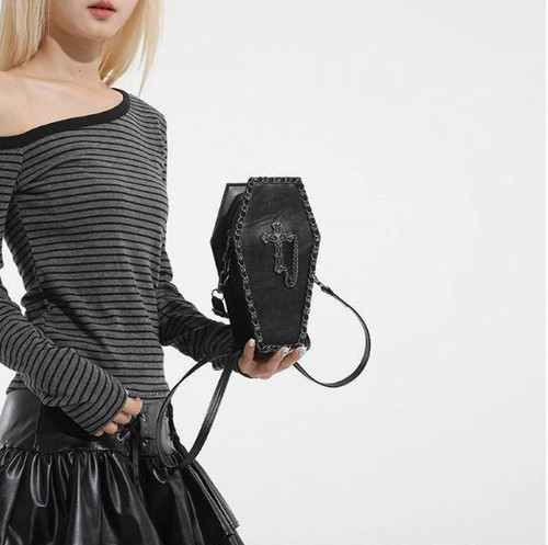 Gothic coffin crossbody - crossbody, bag