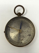 Antique Brass Compass Made In