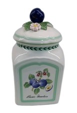 Villeroy & Boch French Garden Storage Lidded Jar  with Plum Design  26cm Tall