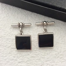 925 silver onyx square