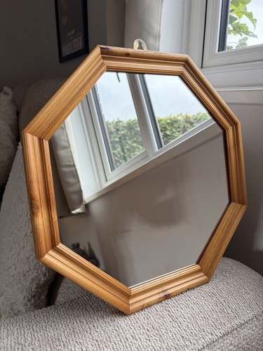 Vintage octagonal pine wooded - octagonal,