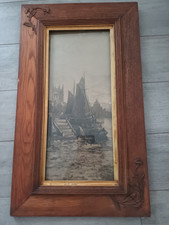 Evocative Scene of Moored Thames Barges (C1837-1901).