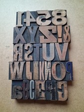 Vintage WOODEN Letterpress PRINTING BLOCKS 5.1cm High. Choose Your Letter.