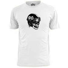 Mens Skull Scooter Helmet T Shirt Mod Weller Jam Vespa