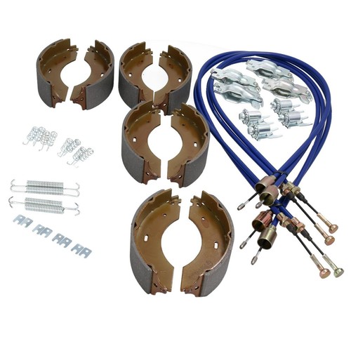 Brake shoe cable full kit - shoe, &