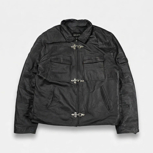 Vintage 90s black real leather - vintage,