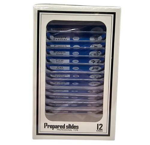 Prepared microscope slides - 12,