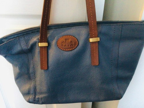 Rowallan blue leather handbag