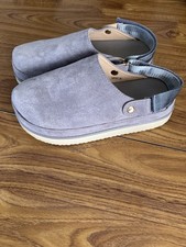 Grey Platform Wedge Clogs