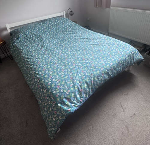 White double bed - bed, frame