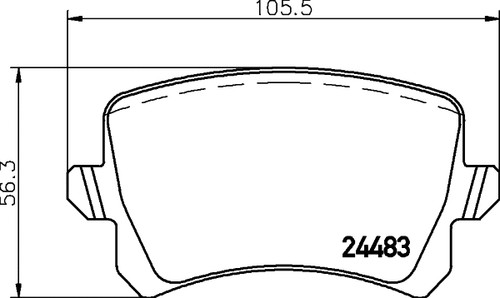 Rear brake pad set disc - brake,
