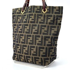 FENDI Zucca tote bag shoulder bag Purse Canvas Auth