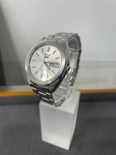 Seiko 5 Automatic Analog Watch Transparent Case Vintage Style Timepiece