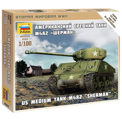 Zvezda 6263 sherman tank - sherman, m-4