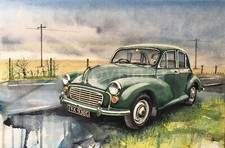 British Morris Minor 1000 1960's Nostalgic Metal Wall Art 3 Sizes To Choose From