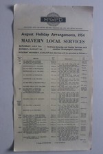 Midland Red Bus Timetable 1954