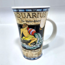 Dunoon Zodiac Aquarius Scottish Art coffee tea mug ceramic astrology 15cm tall