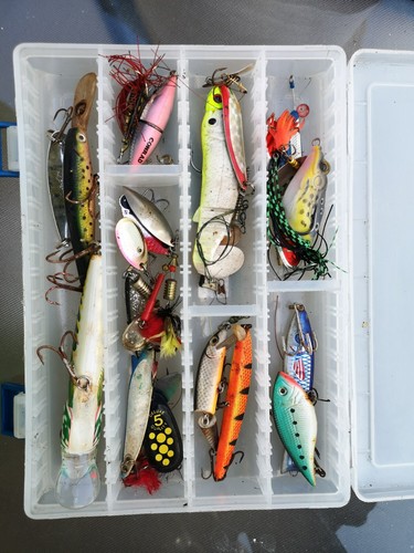 Box with fishing tools