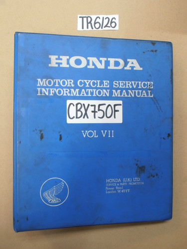 Honda cbx750f workshop service - honda,